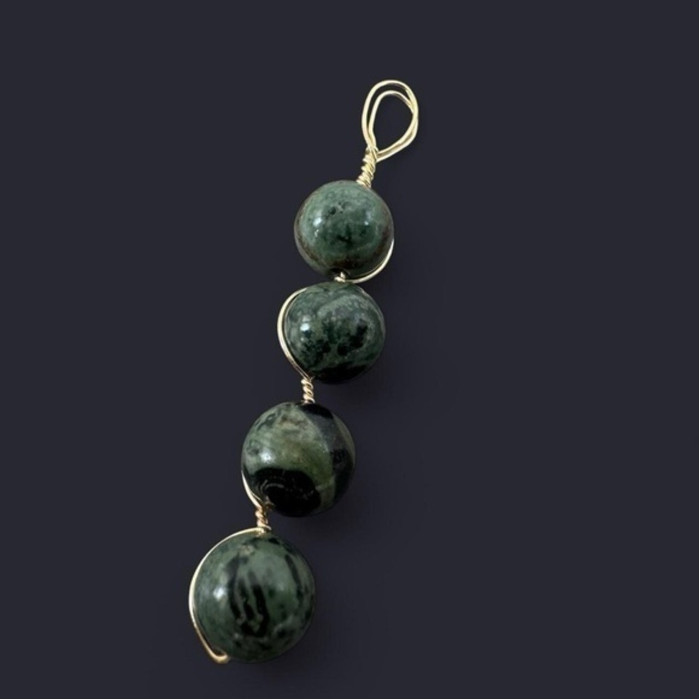Kambaba Jasper Wire Wrapped Pendant